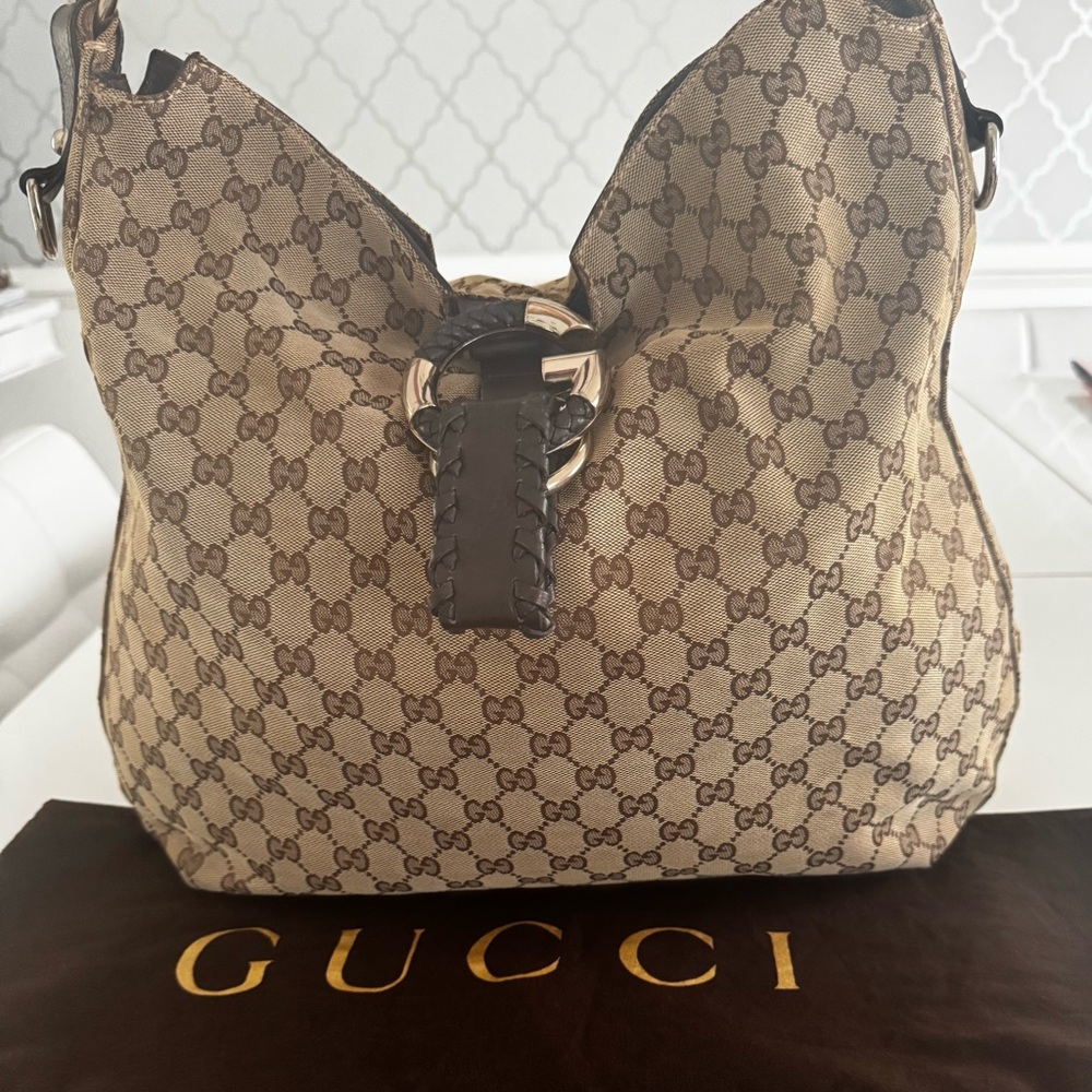 Gucci Brown Monogram Shoulder Bag